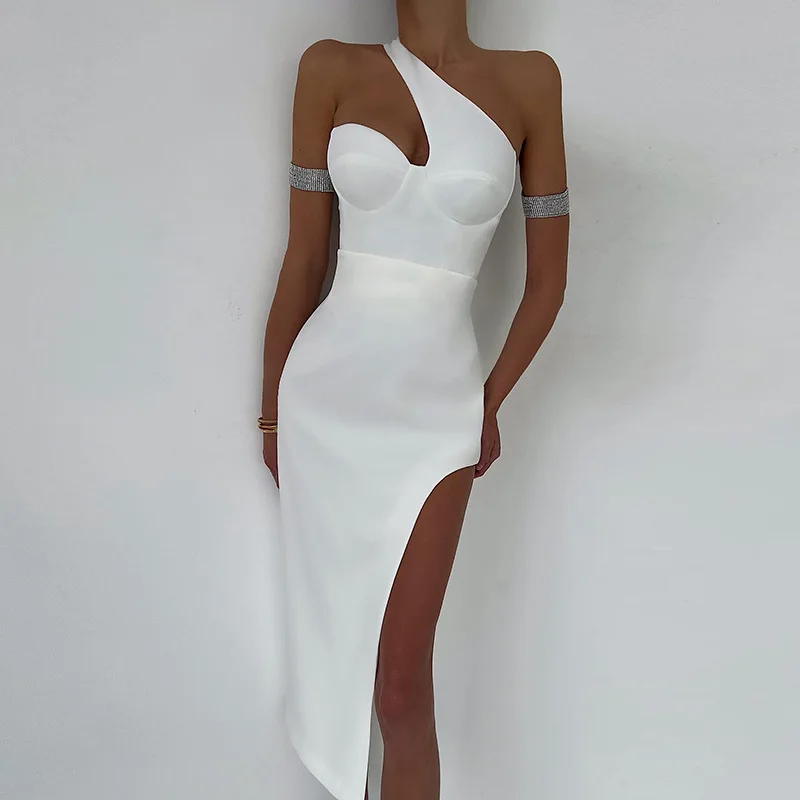 

Женское асимметричное платье с открытой спиной, черное платье для свадьбы Вечерние, для офиса, лето 2022