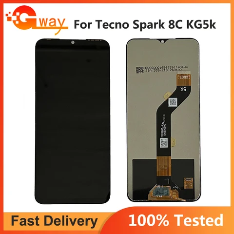 ЖК-дисплей 6,6 дюйма для Tecno Spark 8C