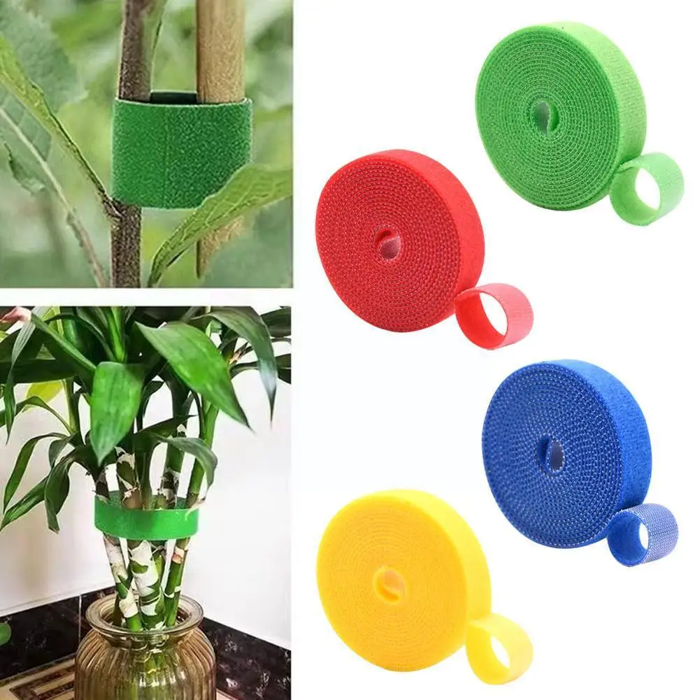 

Многоразовые нейлоновые кабельные стяжки 15 мм, двусторонние ремни для управления садовыми растениями, садовые клейкие застежки для цветов I1P1