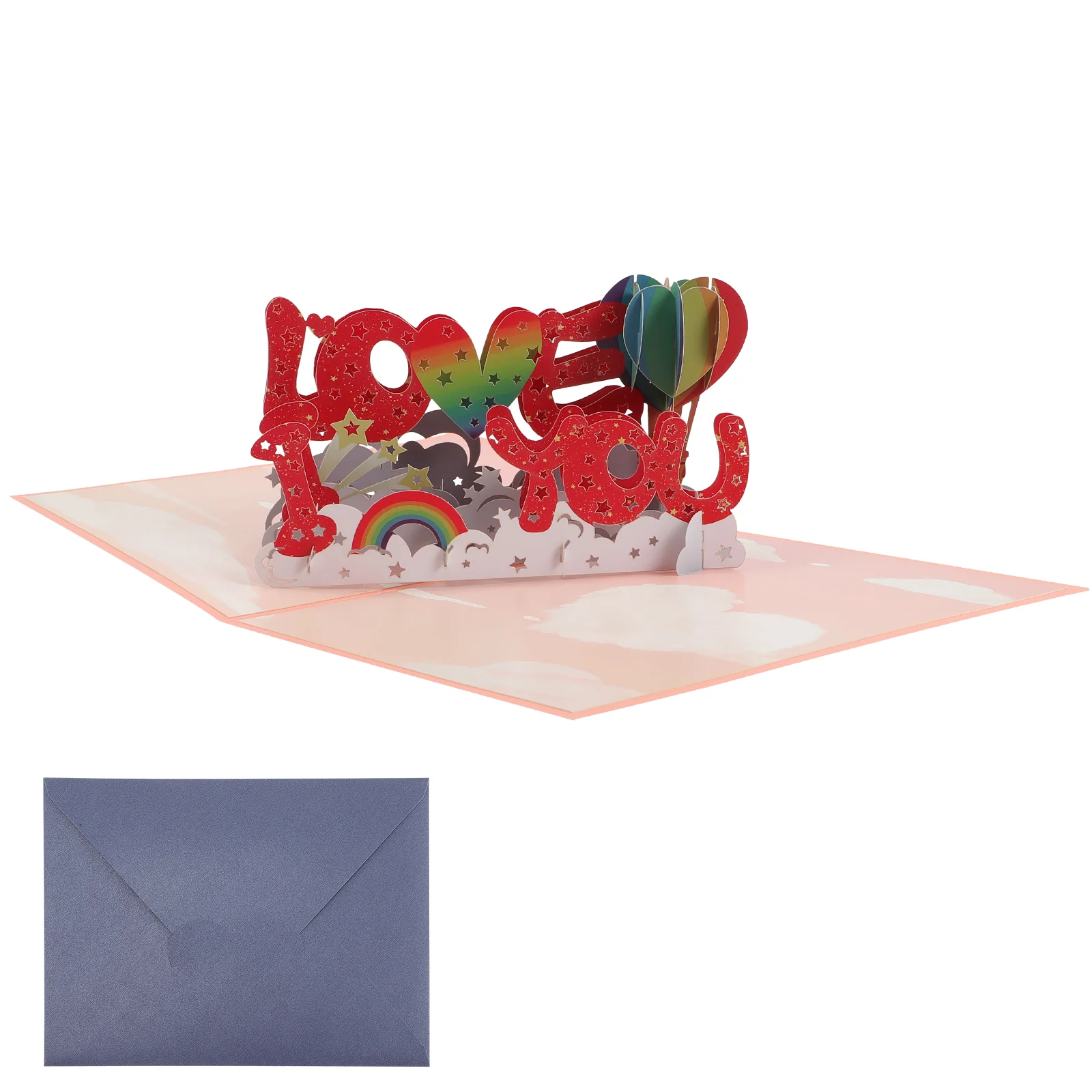 

Cardsgreeting Blessing Anniversary 3D Day Wedding Couple Funny Postcard Holiday Red Heart Lovers Year Encouragement New Love