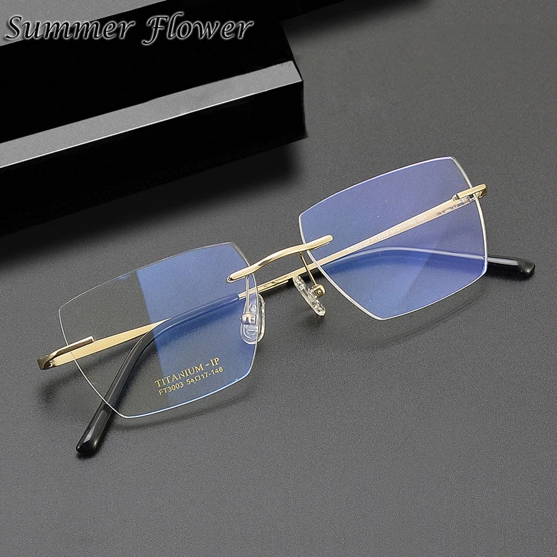 Очки высшего качества мужские очки без оправы оптические на заказ линзы по