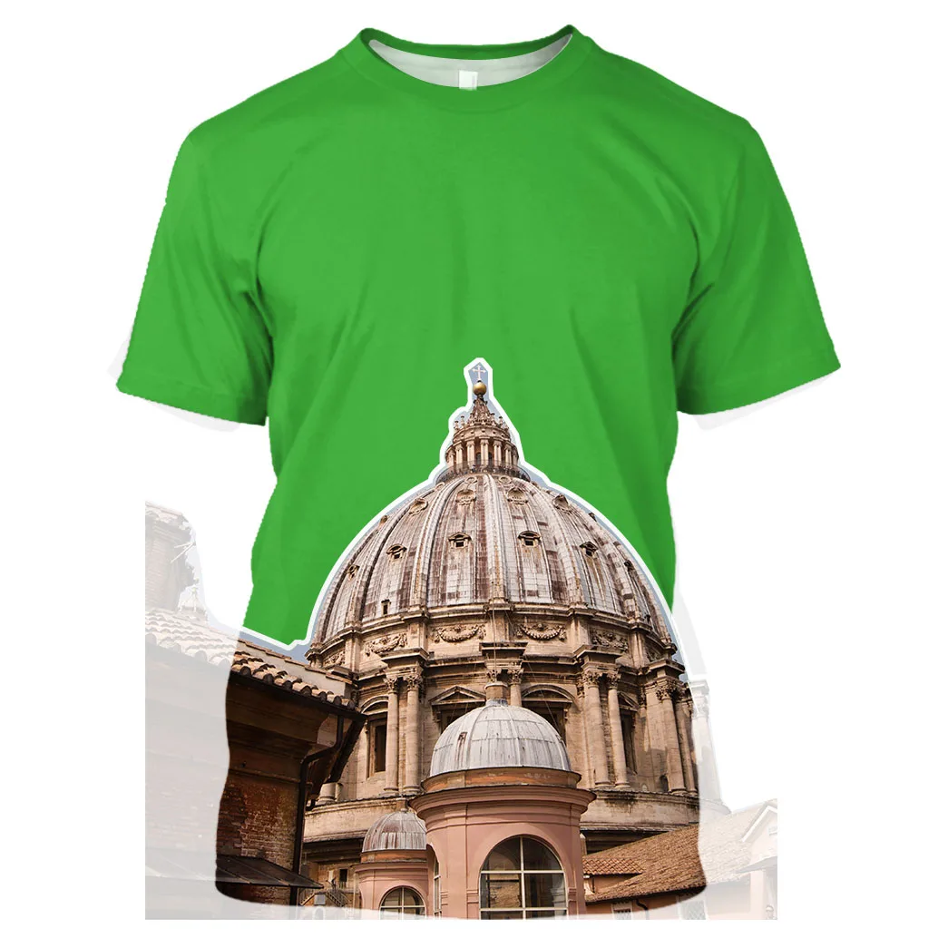 

Jumeast Men 3D Graphic Tees Oversized Printed Aesthet Colourful Architecture Harajuku T Shirts For Men Streetwear Clothing Tops