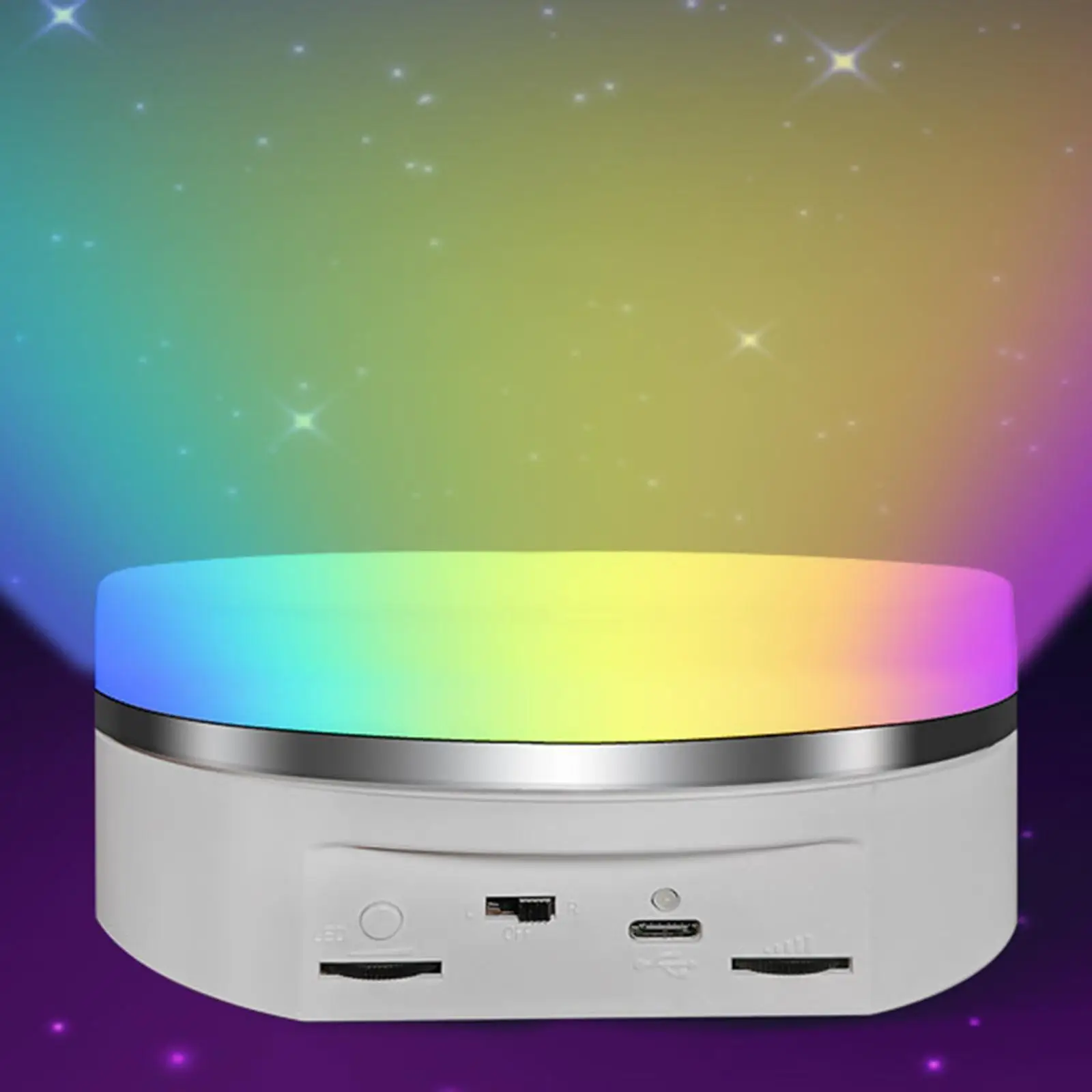 Электрическая вращающаяся подставка для обуви с разноцветной подсветкой