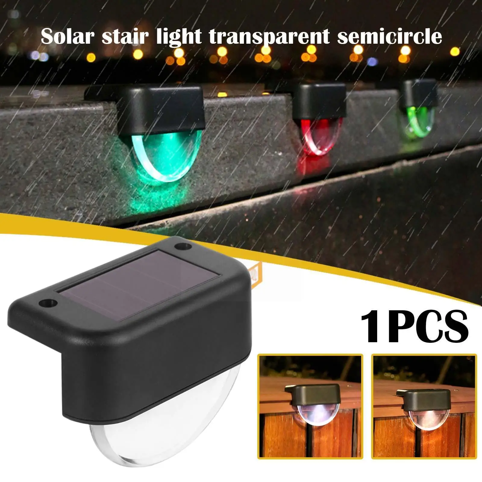 

Mini Solar Light Solar Stair Light Powered Fence Wall Lighting Outdoor Step Lamp Lawn Garden Landscape Decking Lights F7x0