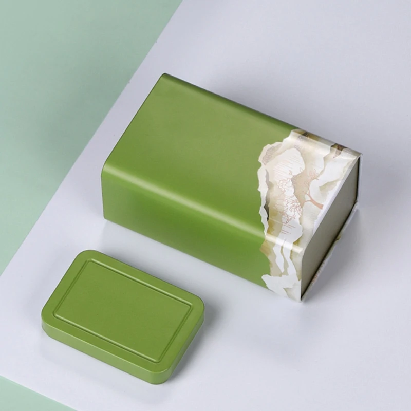 Металлическая канская коробка из олова японского чая, зеленый контейнер для хранения кофе, трав, конфет, сахара, специй и закусок J11 22.