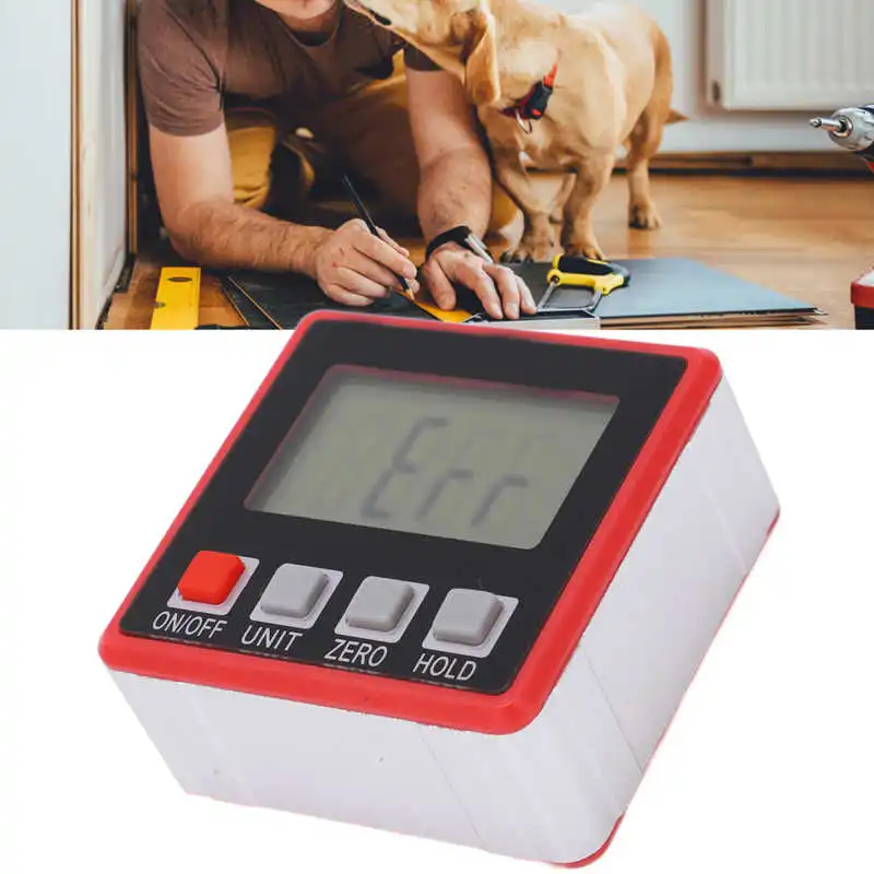 

Electronic LED Digital Protractor 4x90° Inclinometer Slope Instrument Portable Angle Finder Gauge For Building Construction