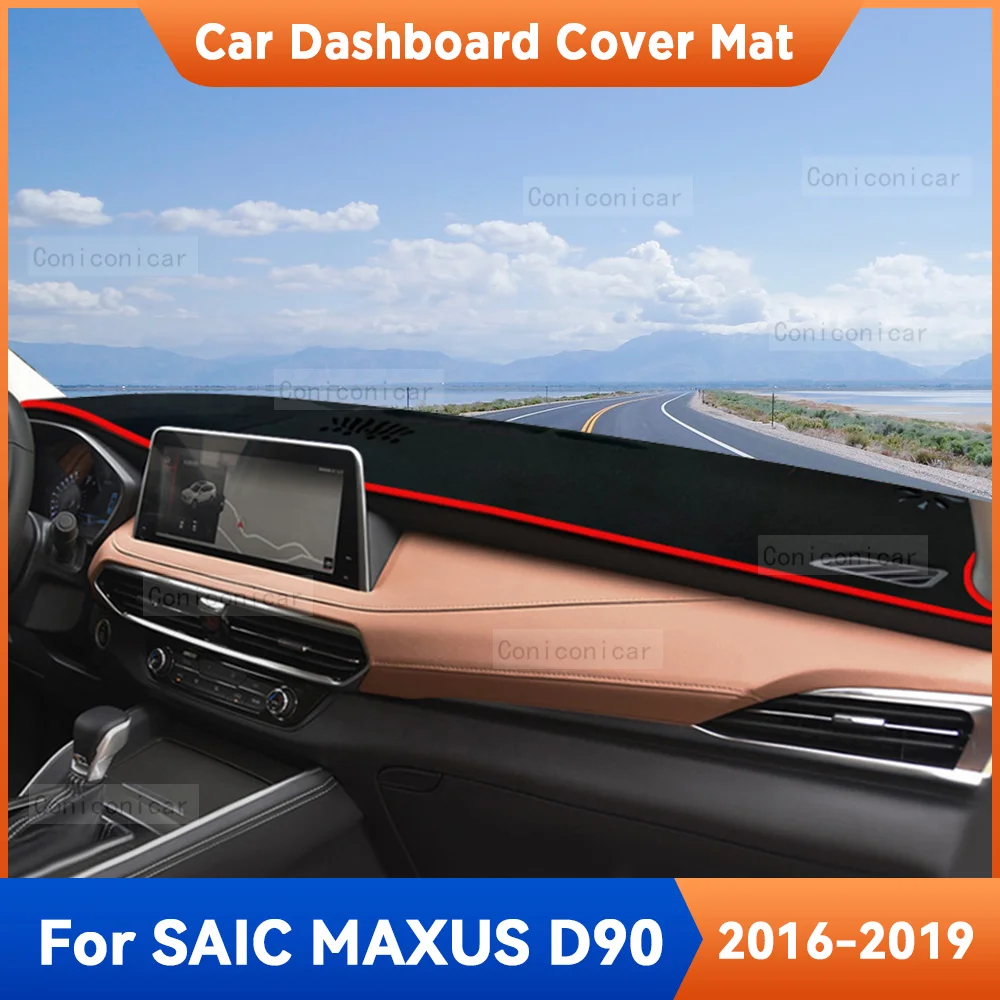 

For SAIC MAXUS D90 2016-2019 Car Dashboard Cover Mat Sun Shade Pad Carpet Mat Anti-UV Interior Accessories Protective MATS