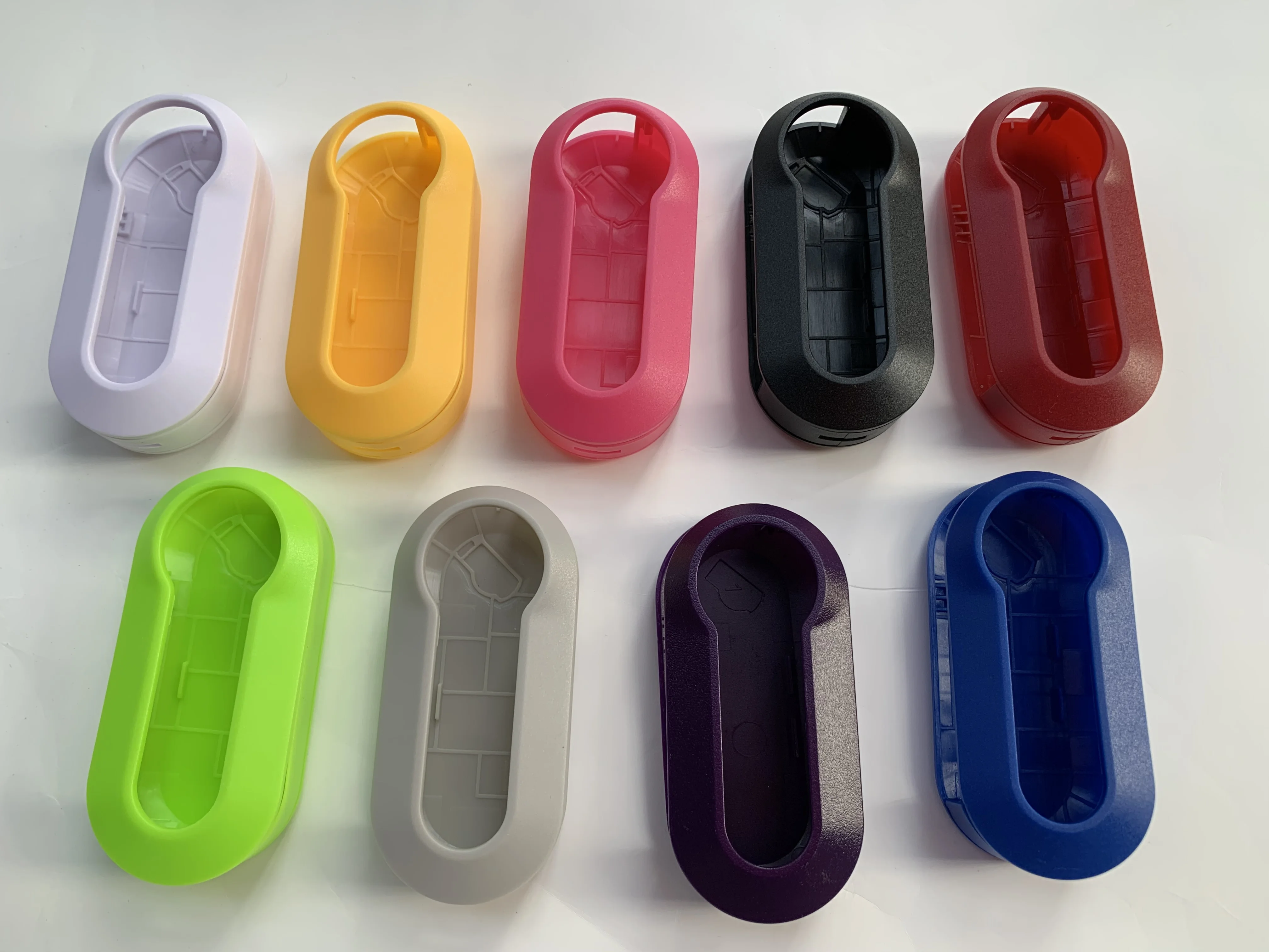 10 шт./лот пластмасс красного цвета ключ чехол для Fiat 500 Panda Punto Bravo 3 кнопки