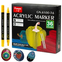 36 colors acrylic paint marker pens extra fine and dots tip for rock painting mug ceramic glass wood fabriccanvasmetal
