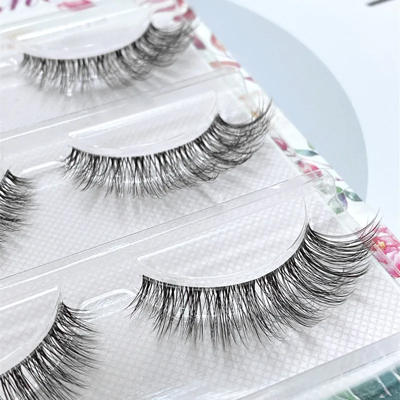 

False Eyelashes Naturally Simulated Thick Transparent Stem Fake Eyelashes Glimmer Beginner Makeup Tools Lashes Hand Made Lash