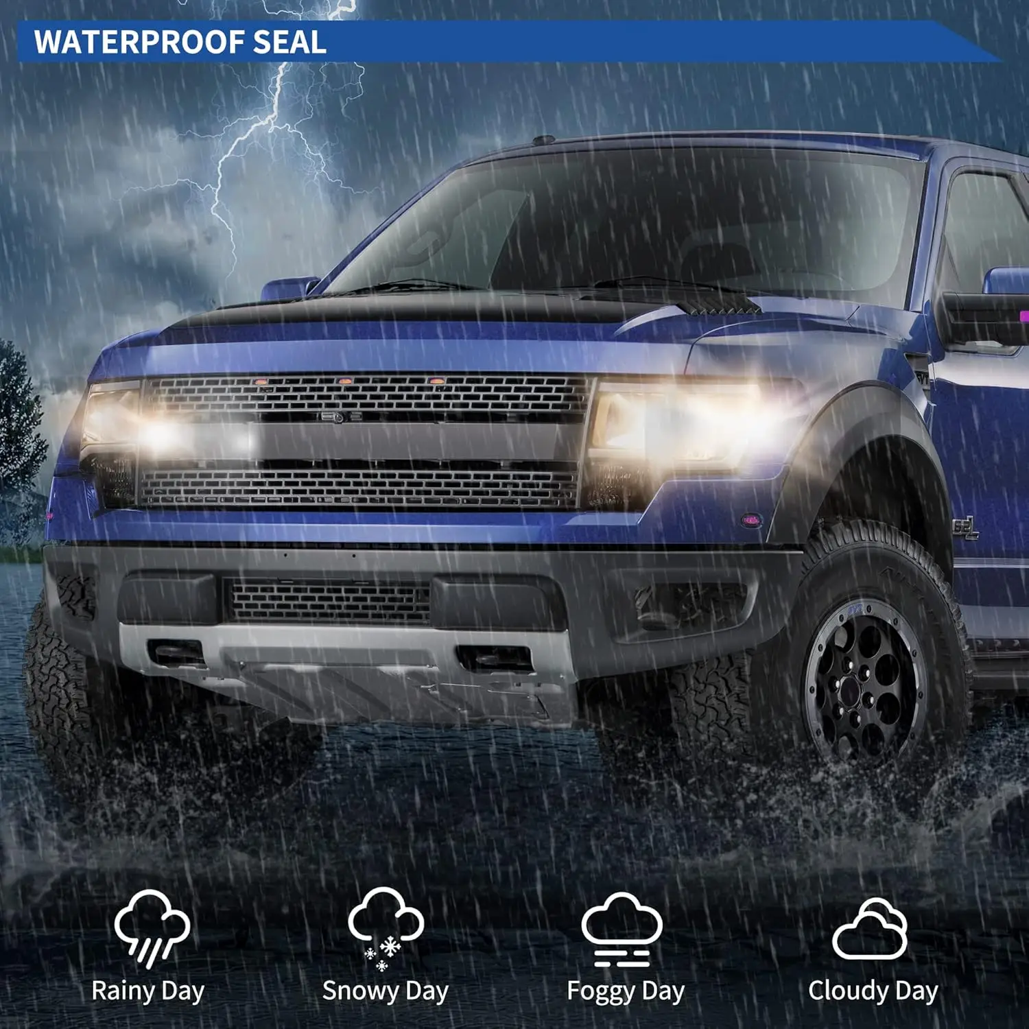 Sulinso 2 шт. фары в сборе для Ford F150 F-150 2009 2010 2011 2012 2013 2014 светодиодные DRL черный корпус