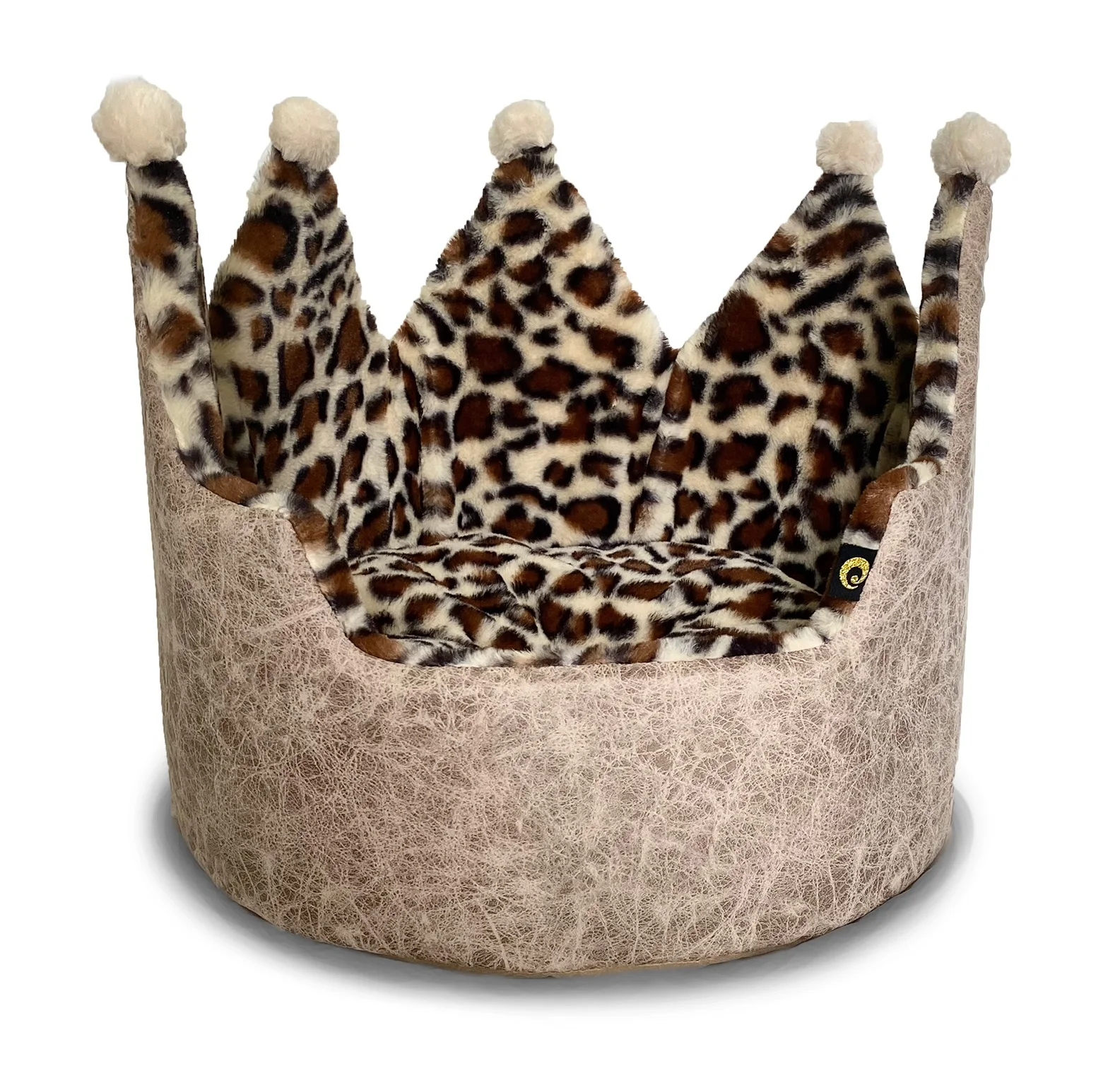 

HMTX Leopard Crown Small Dog Bed