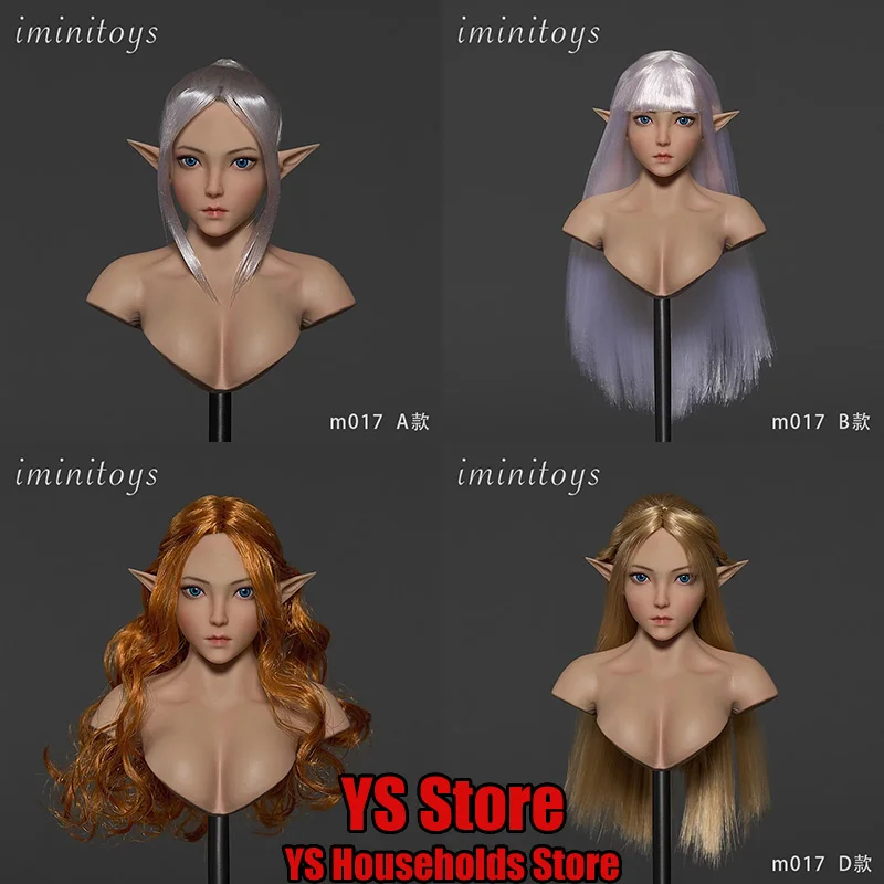 Iminitoys M017 1/6 сказочная девушка нежная голова скульптура золота серебра черные