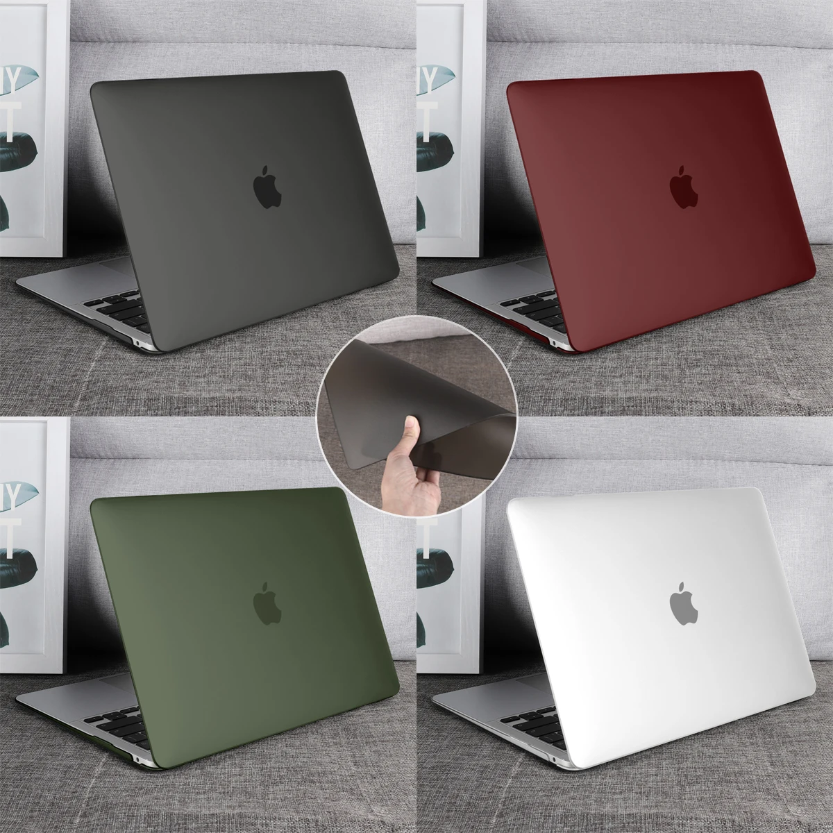 

Ультратонкий Мягкий чехол из ТПУ для MacBook Air 13 2020 2019 A2179 A1932 Touch ID Pro 13 A2338 M1 A2289 A2159 A1706 Pro 14 A2442, чехол