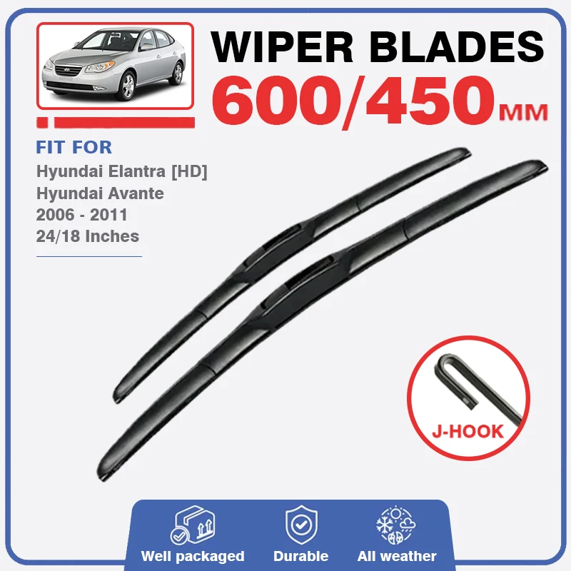 

Front Windshield Wiper Blade For Hyundai Elantra HD MK4 Avante 2006 - 2011 Car Windscreen Window Accessories 2007 2008 2009 2010