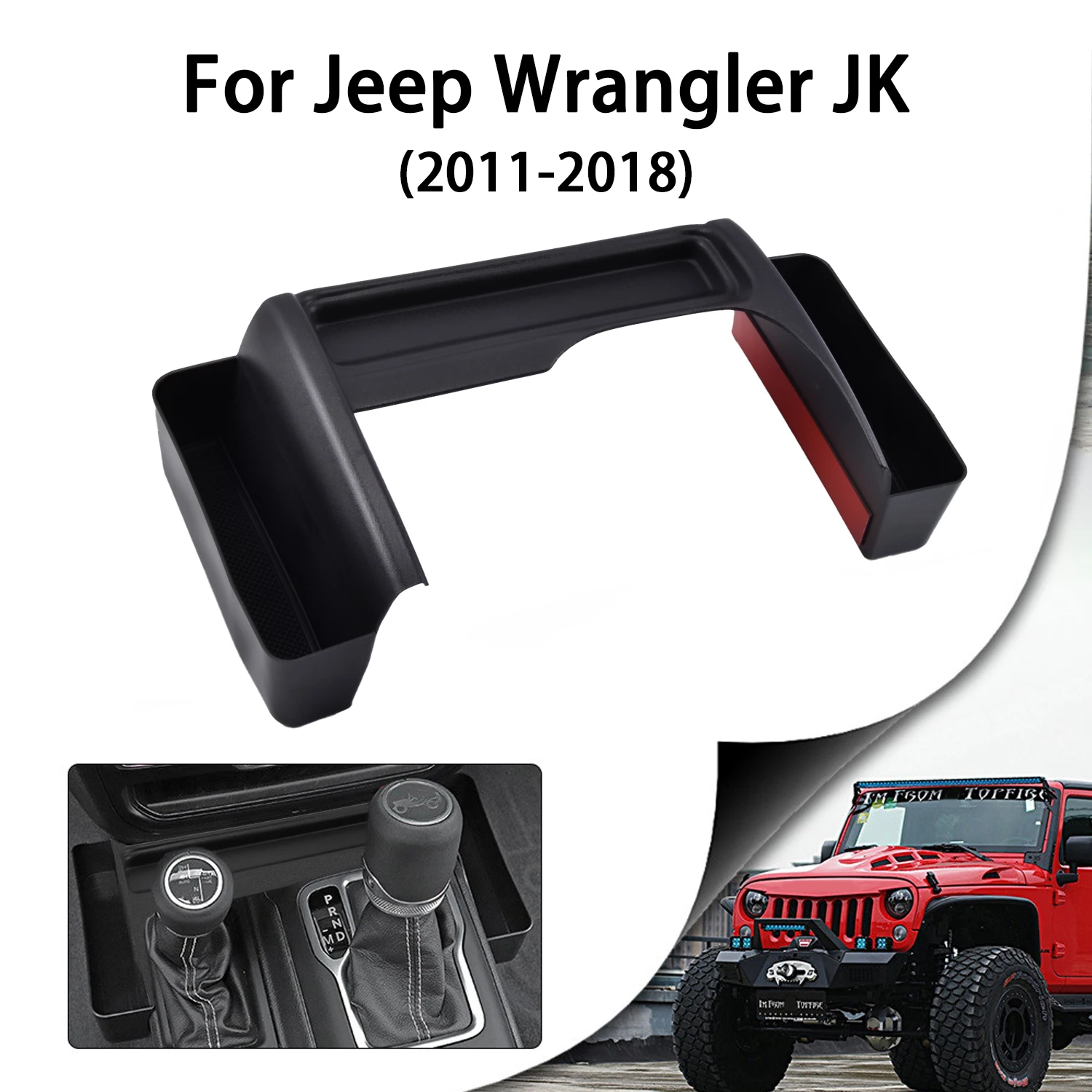 

Gear Shift Storage Box Stowing Tidying Car Interior Modification Parts for Jeep Wrangler JK 2012 2013 2014 2015 2016 2011-2018