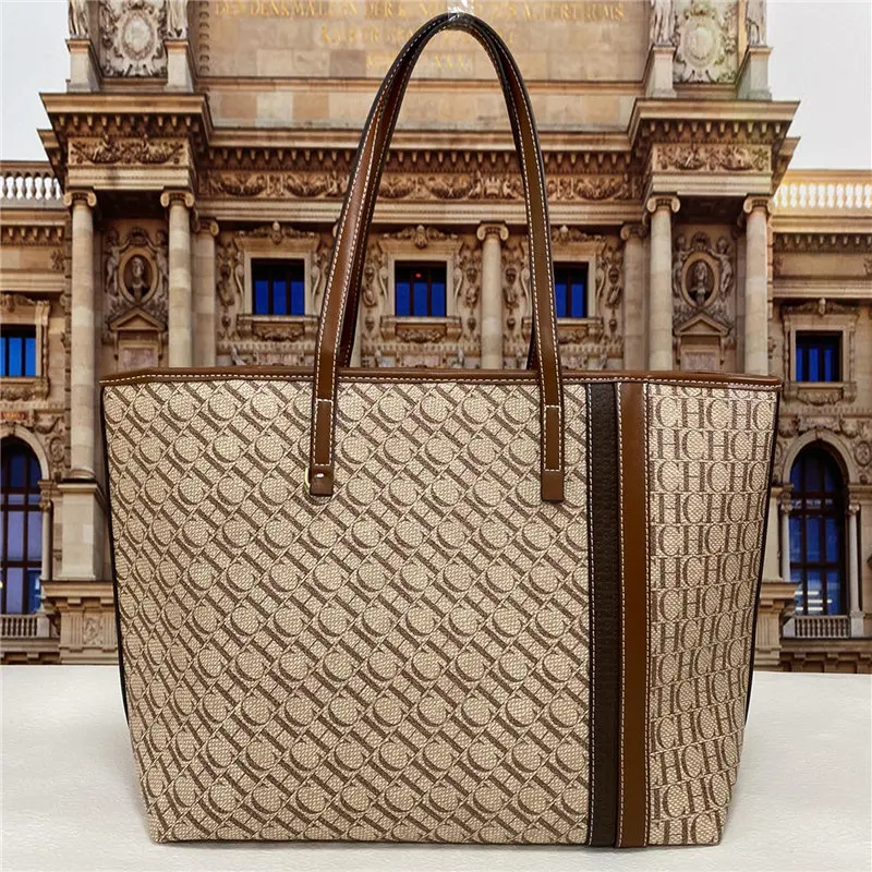 

100% Genuine Leather Luxury Brand Ladies Large-capacity Shopping Handbag 2022 New Ladies Printed Letters CHCH HCHC Handbag Bolso