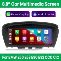 8 8 wireless apple carplay android auto car video player multimedia for bmw e60 e63 e90 e92 ccc cic head unit rear touch screen