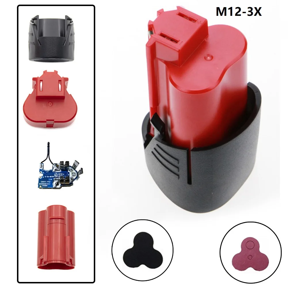 

M12 Three-cell Case PCB Circuit Board For Milwaukee 12V Li-ion Battery 12V 1.3Ah Electric Tool Kit Three-cell Battery Shell