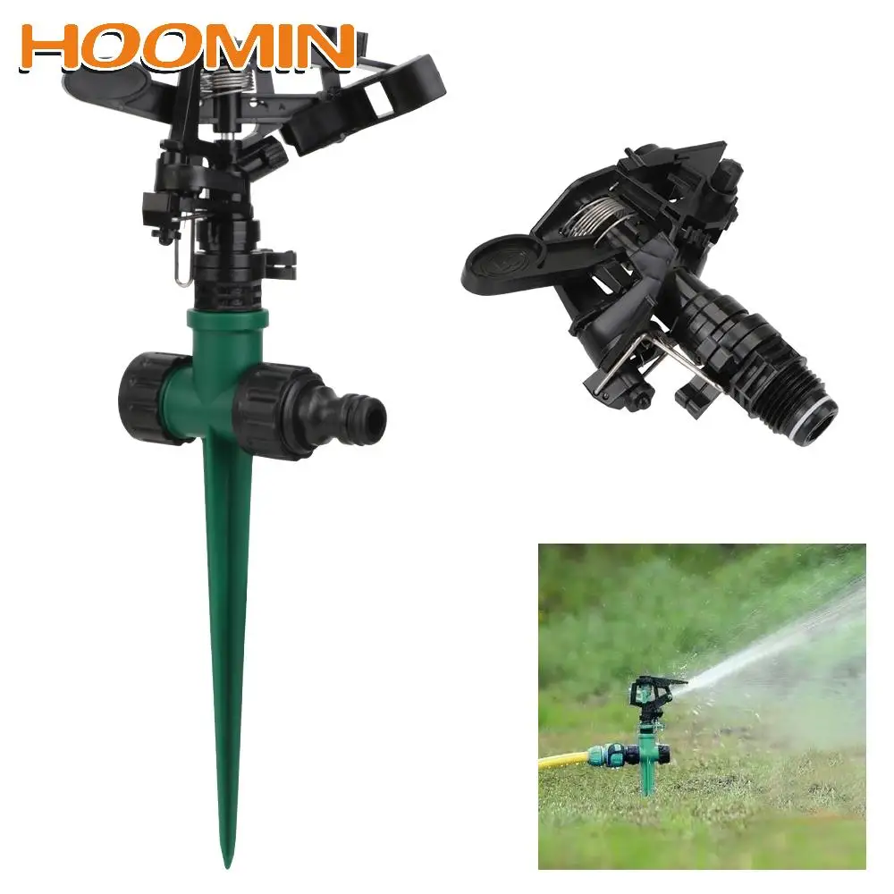 

HOOMIN 360 Degree For Lawn Grass 2pcs/lot With Impulse Spike Rotating Water Nozzle Sprinkler Sprayer Irrigation Watering System