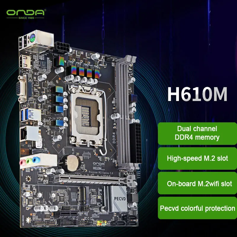 

ONDA H610M Motherboard INTEL LGA1700 DDR4 MATX PC Gaming