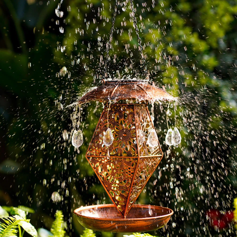 

Wrought Iron Hollowed Out Multifunctional Landscape Solar Lantern Garden Decor