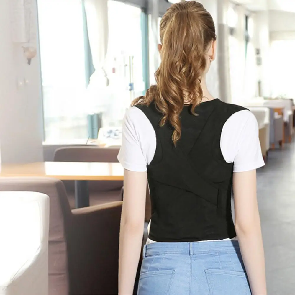 

Back Support Adjustable Unisex Humpback Posture Corrector Body Back Shoulder Support Belt Sports Safety Fitness