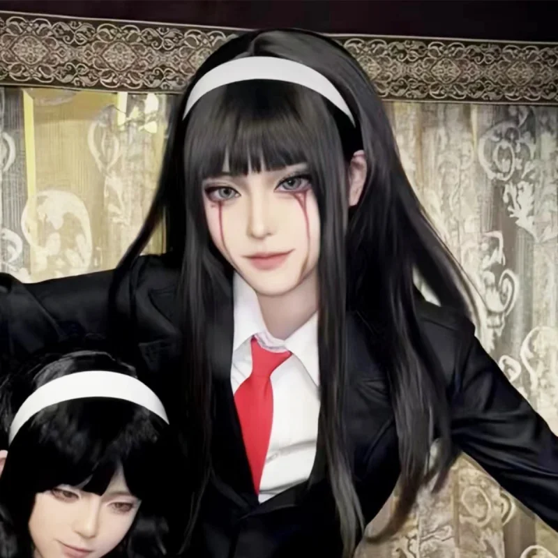 Identity v Dream Witch Chuanshan Fujiang Черный длинный прямой парик без повязки на голову в стиле аниме (art.: 3920d07169cd8) - 3920d07169cd8