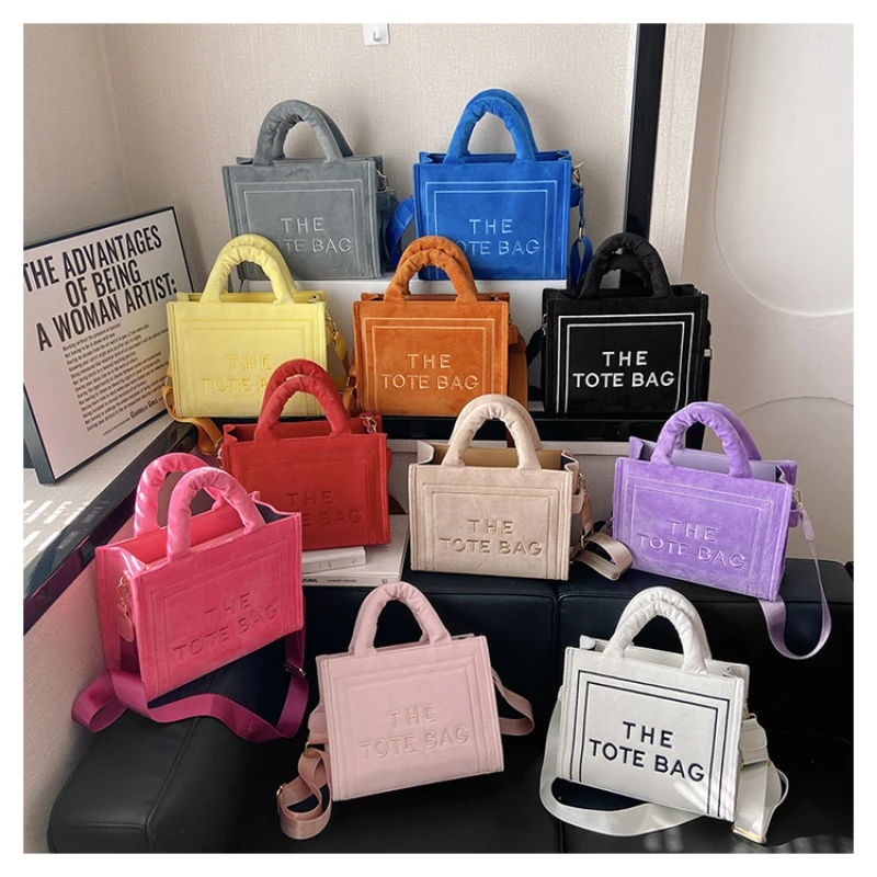

High Quality Winter Fashion Large Tote Bags Letter Printing Bag Female Designer Brand Sling Shoulder Large Cross Handbags