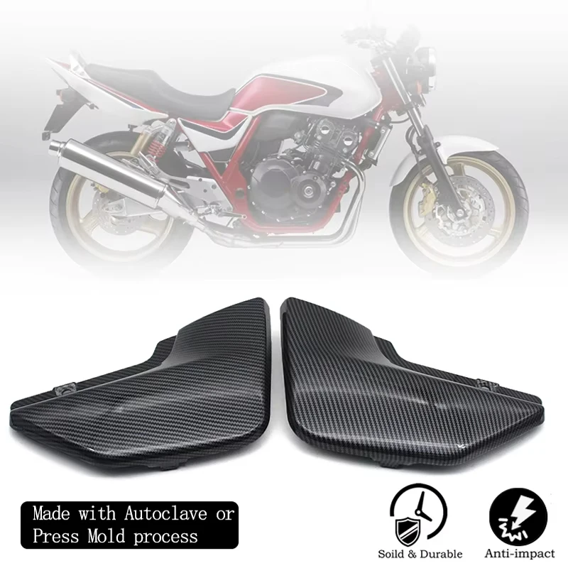 Обтекатель для мотоциклетного корпуса из АБС-пластика с гидропокрытием из углеродного волокна, боковая крышка аккумулятора для HONDA CB 400 VTEC 1 2 1999 2002