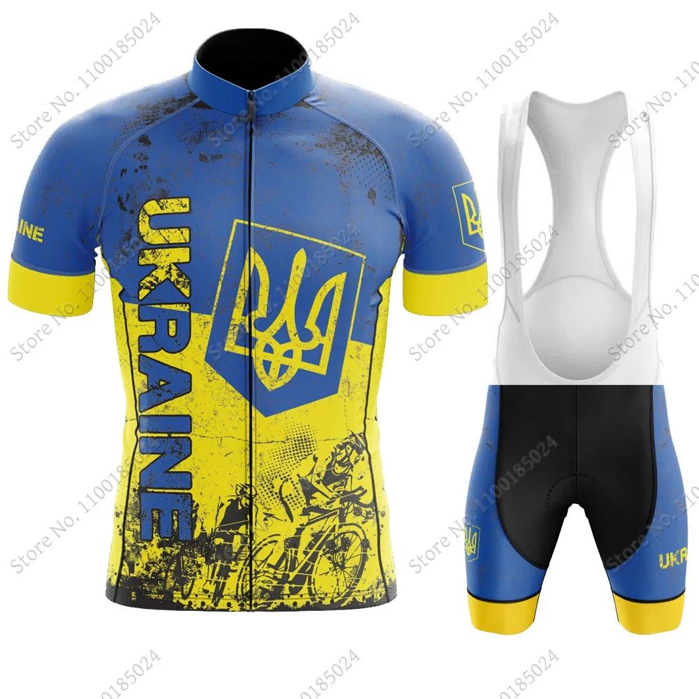 

Summer Ukraine National Team 2022 Cycling Jersey Set Bicycle Clothing Road Bike Shirts Suit Bicycle Bib Shorts MTB Maillot Ropa