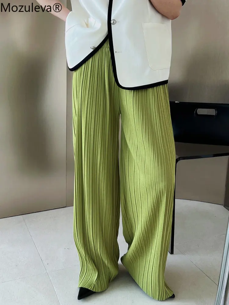 

Брюки женские весенне-осенние свободные с широкими штанинами и высокой талией