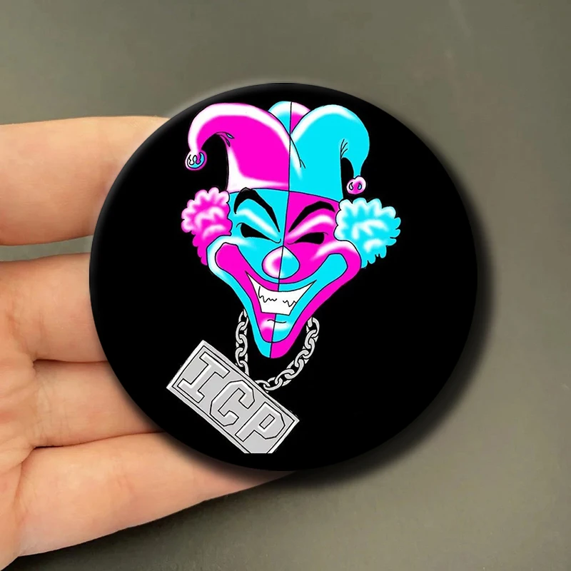 Фото ICP Insane Clown Posse Hatchet Man Креативные булавки Музыкальная группа в стиле хип-хоп Juggalo Wicked Жесть Брошь Значок для сумки Декор одежды №2
