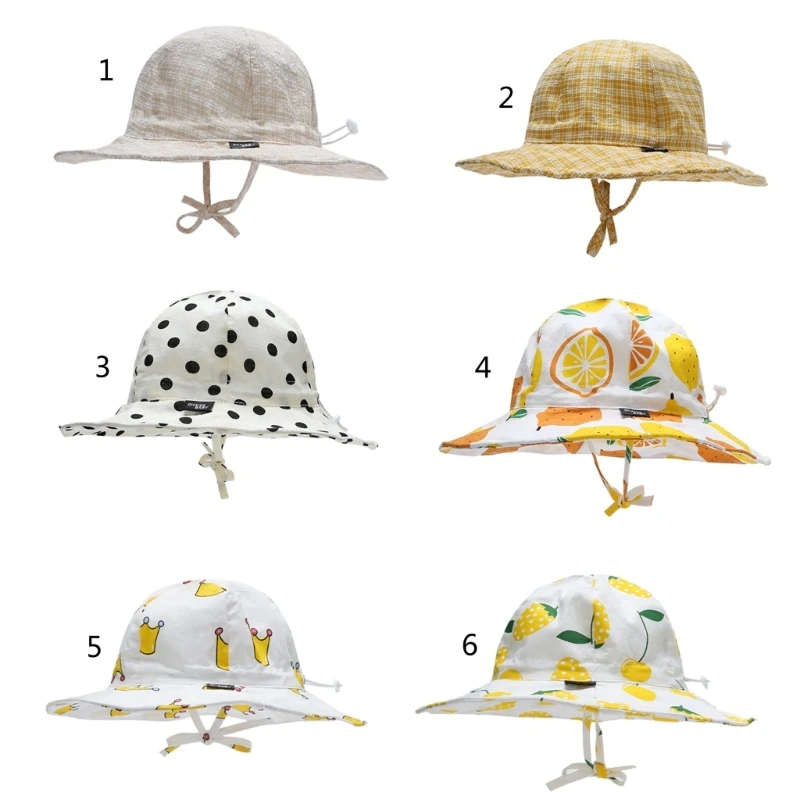 

Детская Рыбацкая шляпа с широким покрытием, Панама для малышей, Детская Солнцезащитная шляпа, аксессуары для новорожденных