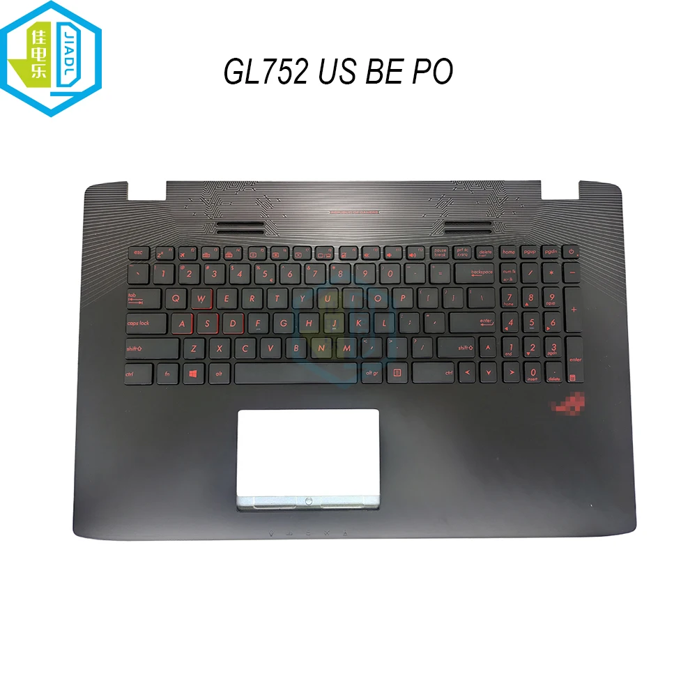 Американская Бельгия, португальская клавиатура с подсветкой для ASUS GL752 ROG GL752VL-T400 GL752VW GL752VM-GC010T, подсветка для верхней части телефона 13NB0941AP0301