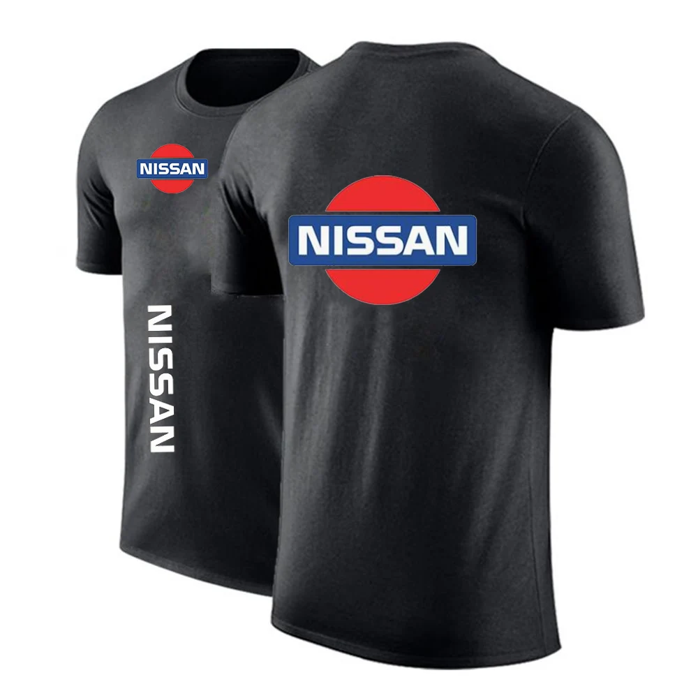 

Новинка 2022, однотонная удобная мужская повседневная хлопковая Футболка NISSAN в стиле хип-хоп с короткими рукавами и принтом
