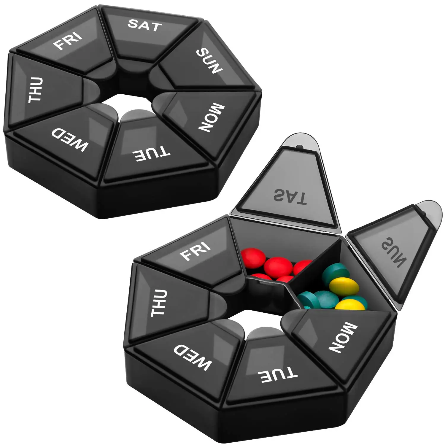 Портативный дорожный контейнер для таблеток еженедельный органайзер диспенсер