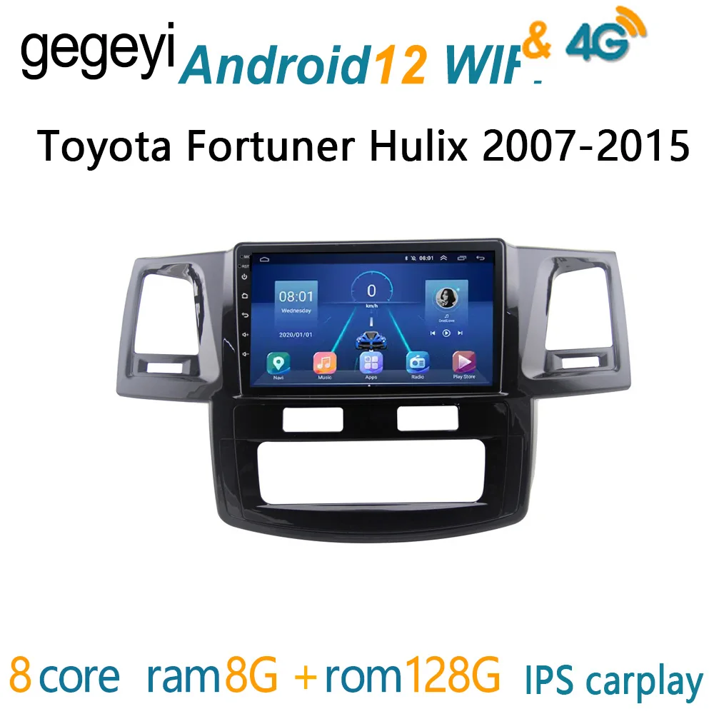 

автомагнитола for Toyota Fortuner Hulix 2007 2015 магнитола для авто 2 din 2дин android андроид 1 дин навигатор для авто 2din рамка для магнитолы подголовник с монитором с экраном выдвижным экра carplay радиоприёмник 9