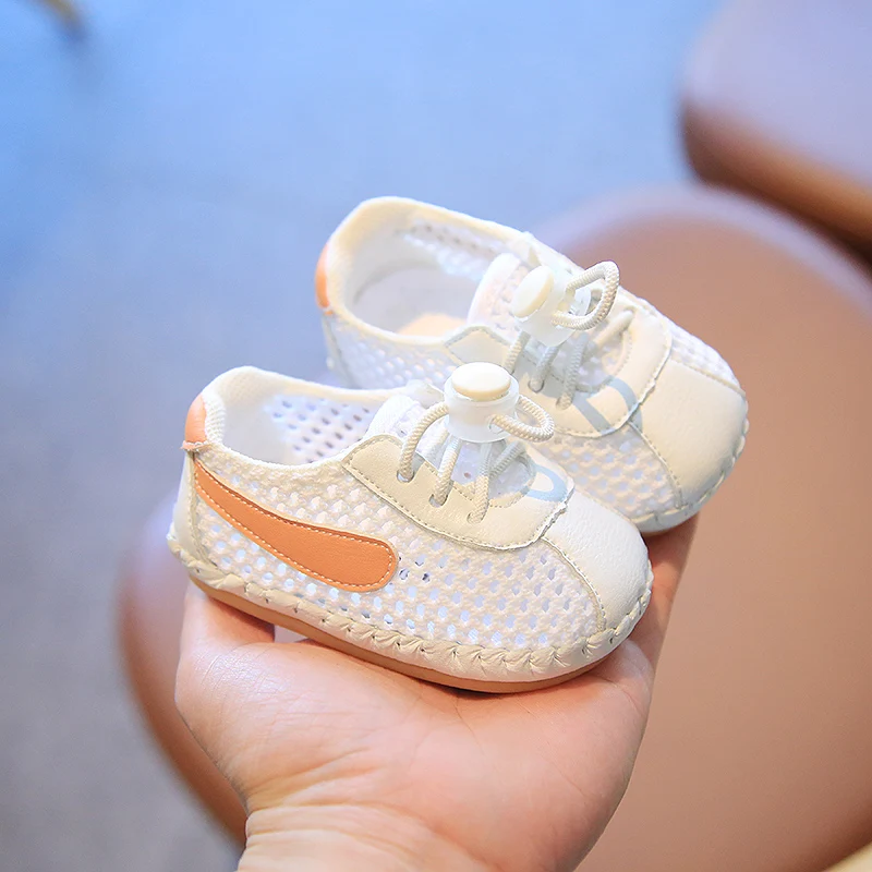 Baby Shoes Spring And Autumn Mesh Breathable Shoes One Year Old Soft Soled Walking Shoes Summer 0-6-12 Months Baby Sandals Femal