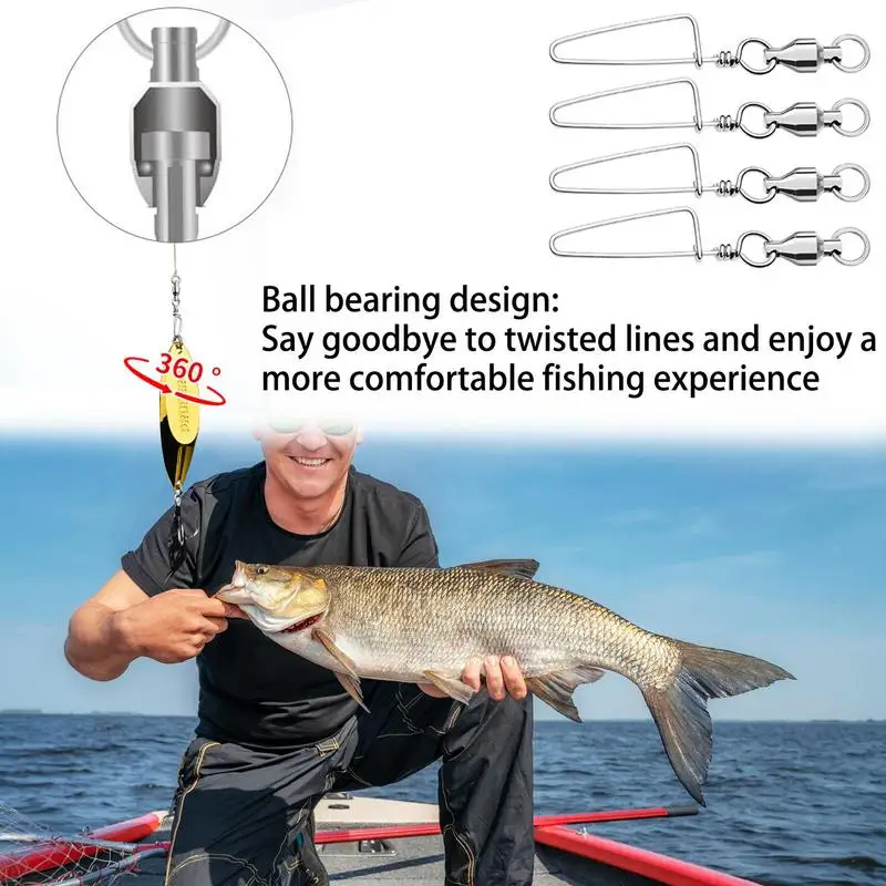 Вертлюг для рыбы 10X зажимы тунца из нержавеющей стали рыболовные аксессуары