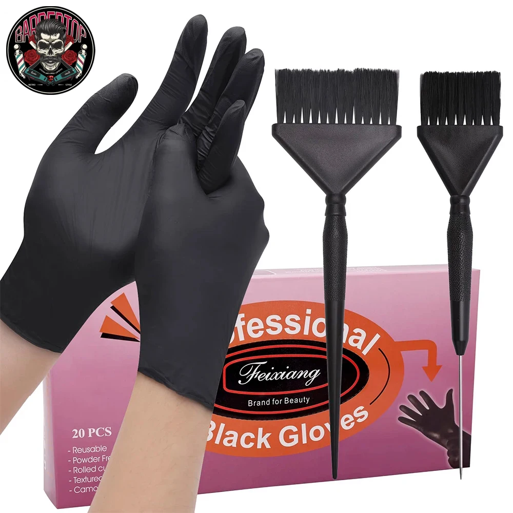 Профессиональные резиновые перчатки для окрашивания волос набор кистей сделай