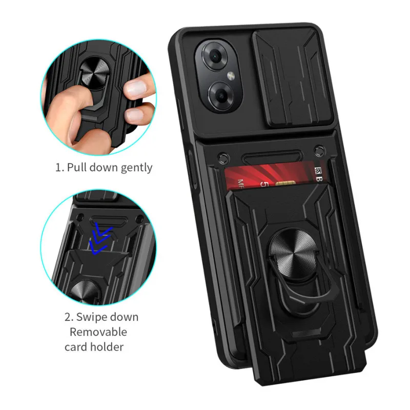 

For Xiaomi Poco M5 M 5 4G Case Card Slot Bracket Stand Holder Armor Cover For Poxo Poko Pocco Little M4 M 4 5G M5 PocoM5 Funda