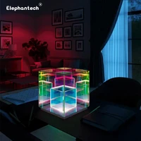3d cube color box night light living room bedroom decoration atmosphere color pyramid acrylic creative table lamp