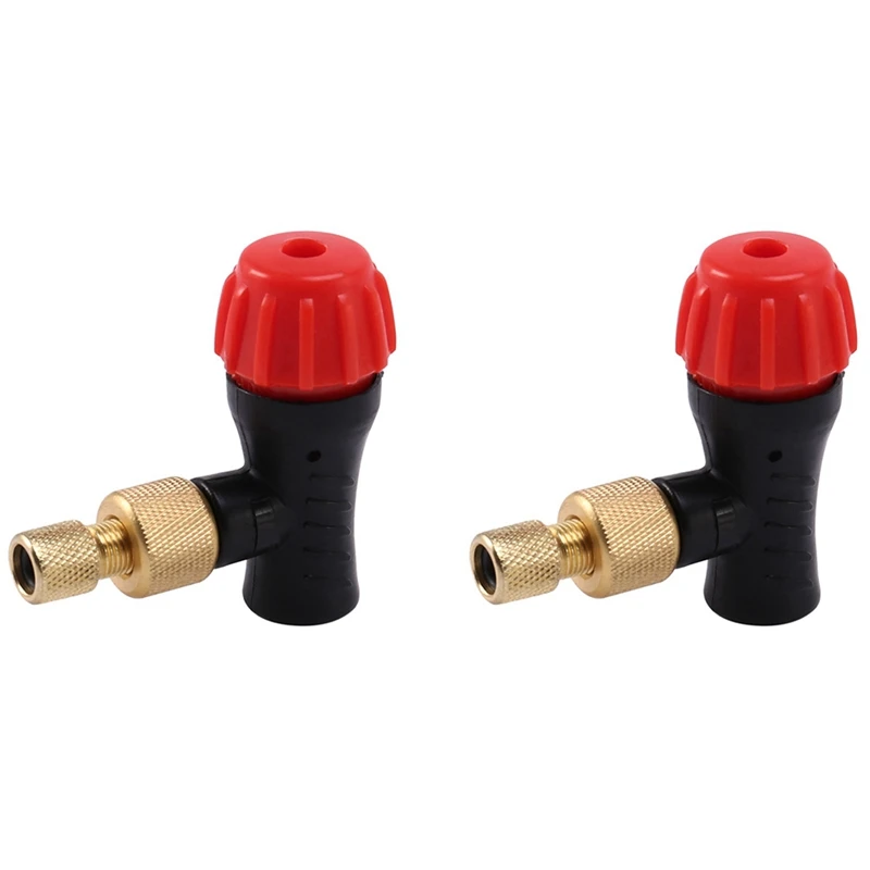 

Велосипедный воздушный насос, 2 шт., надувная головка для бутылки Co2, клапан для автомобиля Schrader Presta