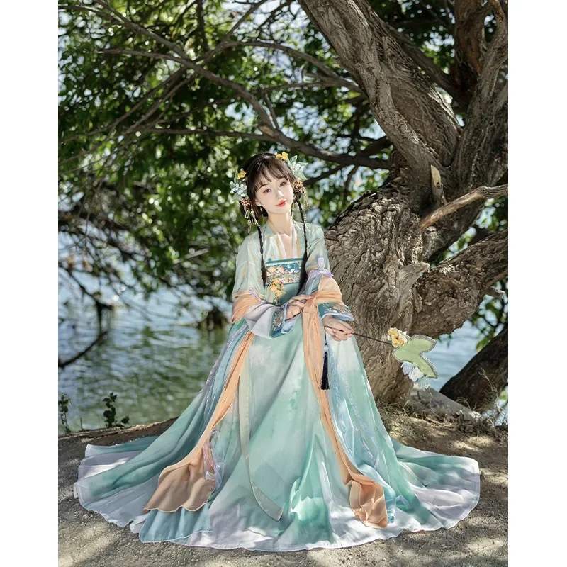 Оригинальная женская новая юбка Hanfu с вышивкой Тан повседневная половиной