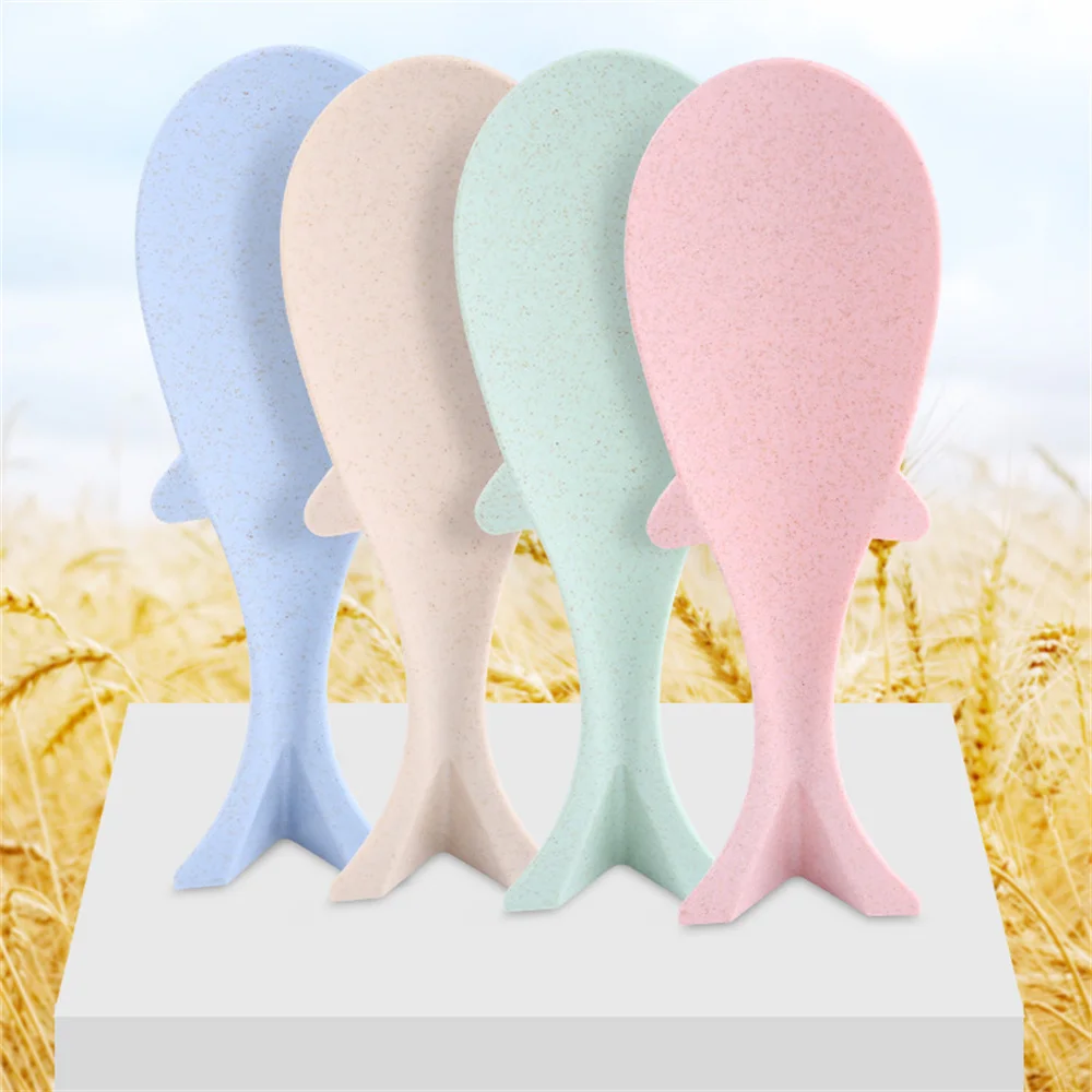 

Environmental Protection Nonstick Rice Spoons Tail Hook Hole Design Wheat Straw Food Grade Rice Cooker Rice Shovel Creative