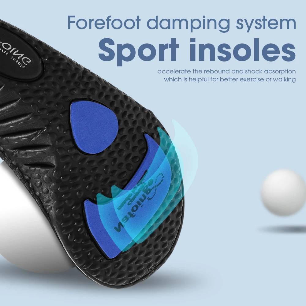 4PCS Breathable Insoles for Shoes Sole Shock Absorption Deodorant Cushion Sport Insoles for Feet Man Women Orthopedic Insoles