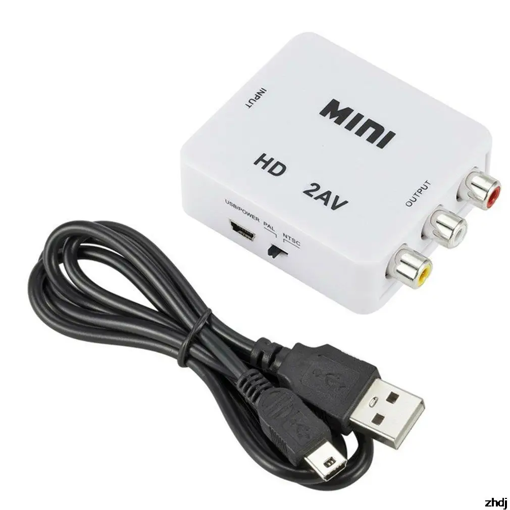 

HDMI-compatible Adapter HDMI-compatible To AV 1080P Video Converter Box Video Composite Adapter Support NTSC PAL Output