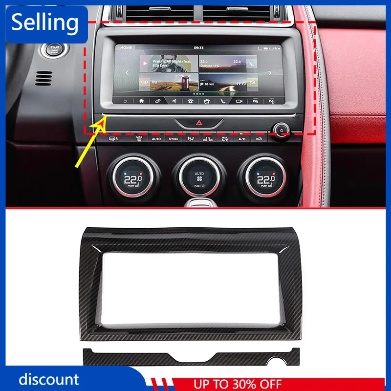 

2 Pcs For Jaguar E-PACE E PACE 2018 2019 ABS Car Interior Navigation Frame Trim Car Accessories fast ship