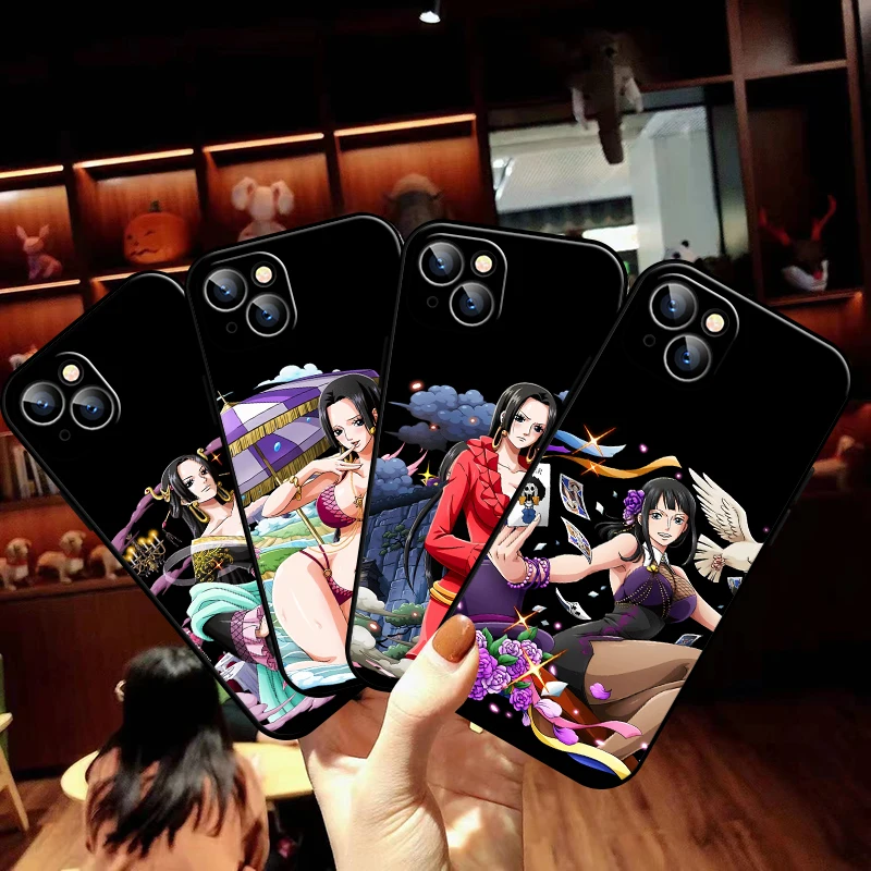 

ONE PIECE Anime Phone Case For Funda iPhone 11 12 13 Pro Max Mini X XR XS Max SE 2020 6 6s 7 8 Plus Black Etui Liquid Silicon